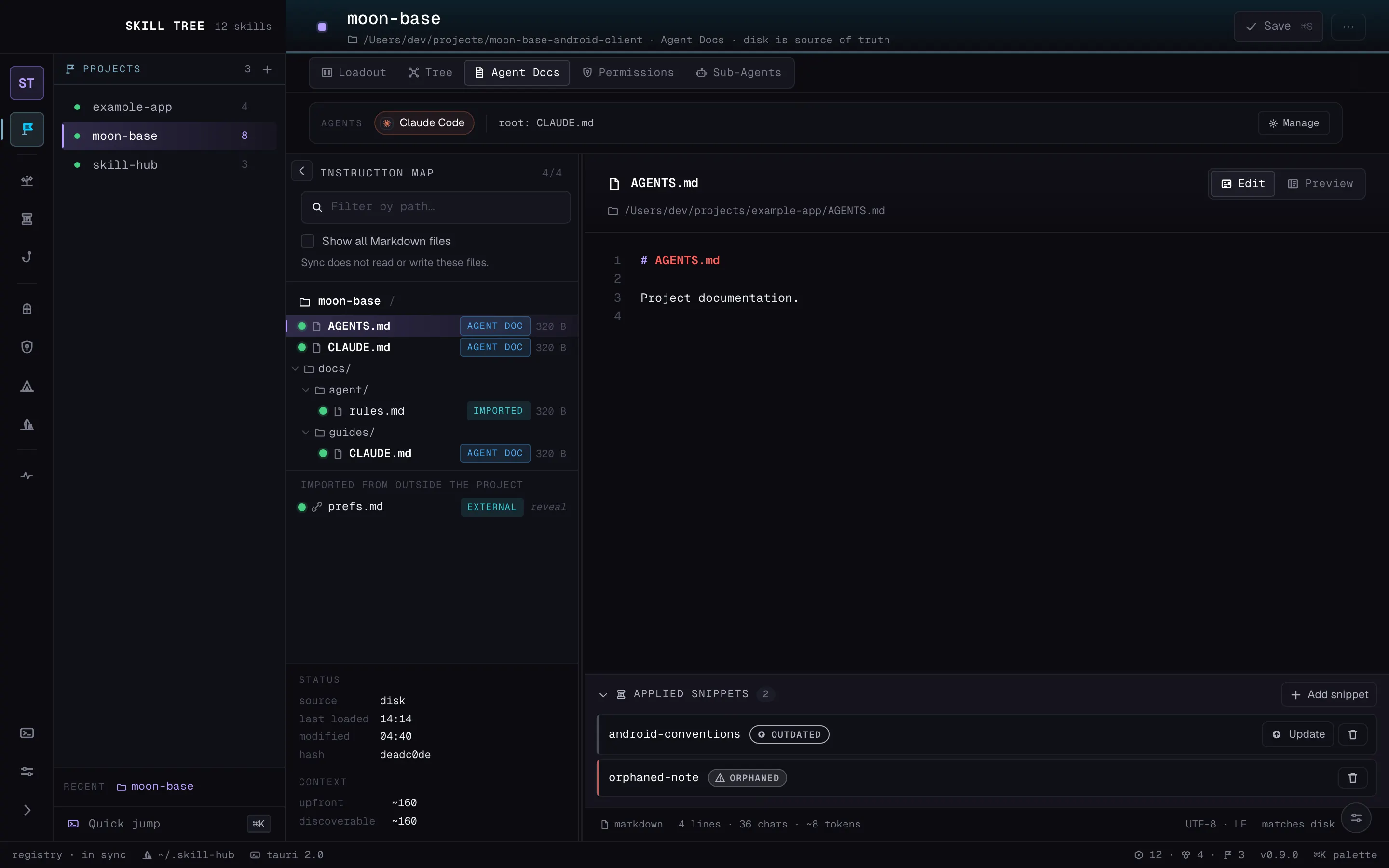 Agent docs overview
